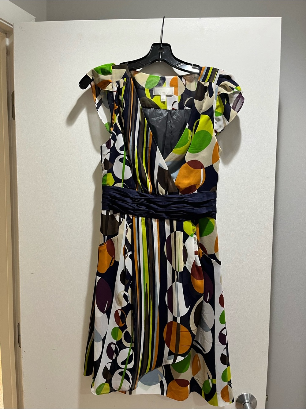 Moulinette Soeurs by Anthropologie Size 0 Multicolor Printed V-Neck Midi Dress